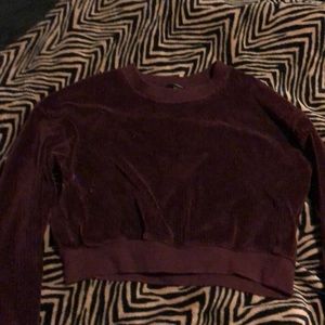 Forever 21 velvet crop top